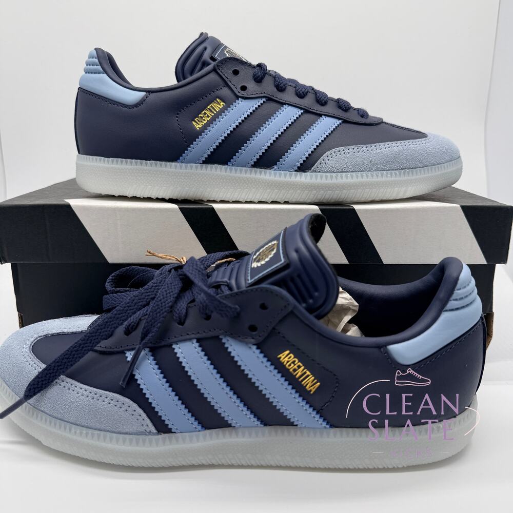 Adidas Samba AFA Argentina 50th JR6352 Shadow Navy Gold Men's 6.5 NIB - Picture 4 of 9